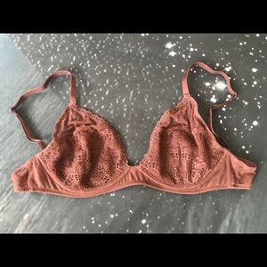 Free People 36C brown lace bra